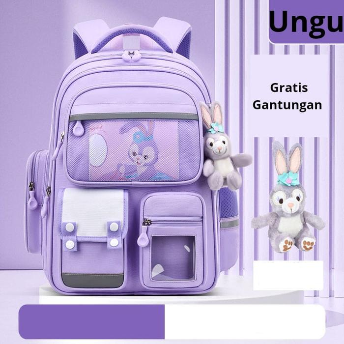 TAS SEKOLAH TAS RANSEL ANAK TAS ANAK TAS SEKOLAH ANAK TAS RANSEL SEKOLAH - Ungu, Besar
