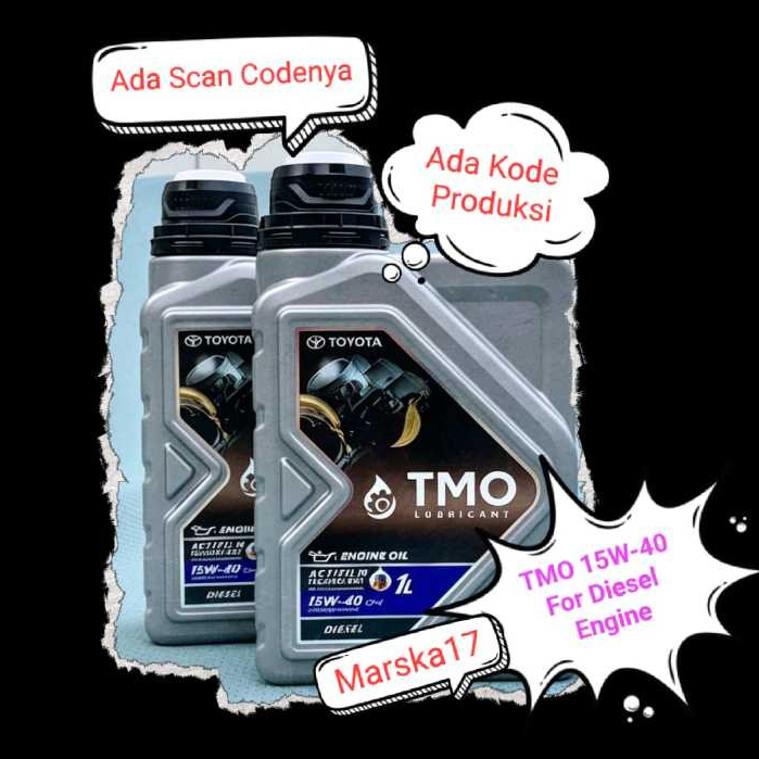 Oli Mesin TMO Disel 15W-40 CI-4 isi 1 Liter No Part O8880-83351/O8880-80199 Produk Original Toyota