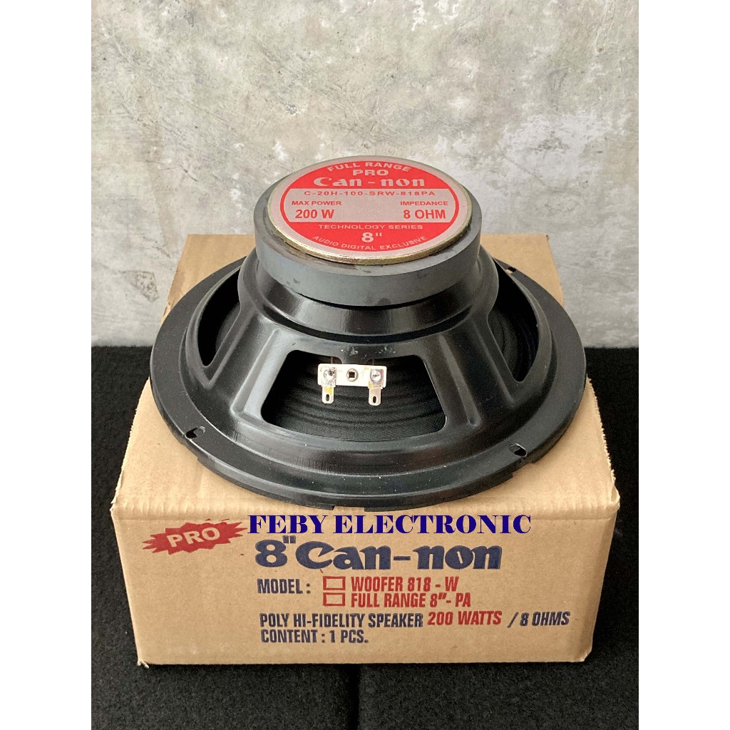 SPEAKER CANON 8 INCH FULLRANGE 200 WATT 8 OHM