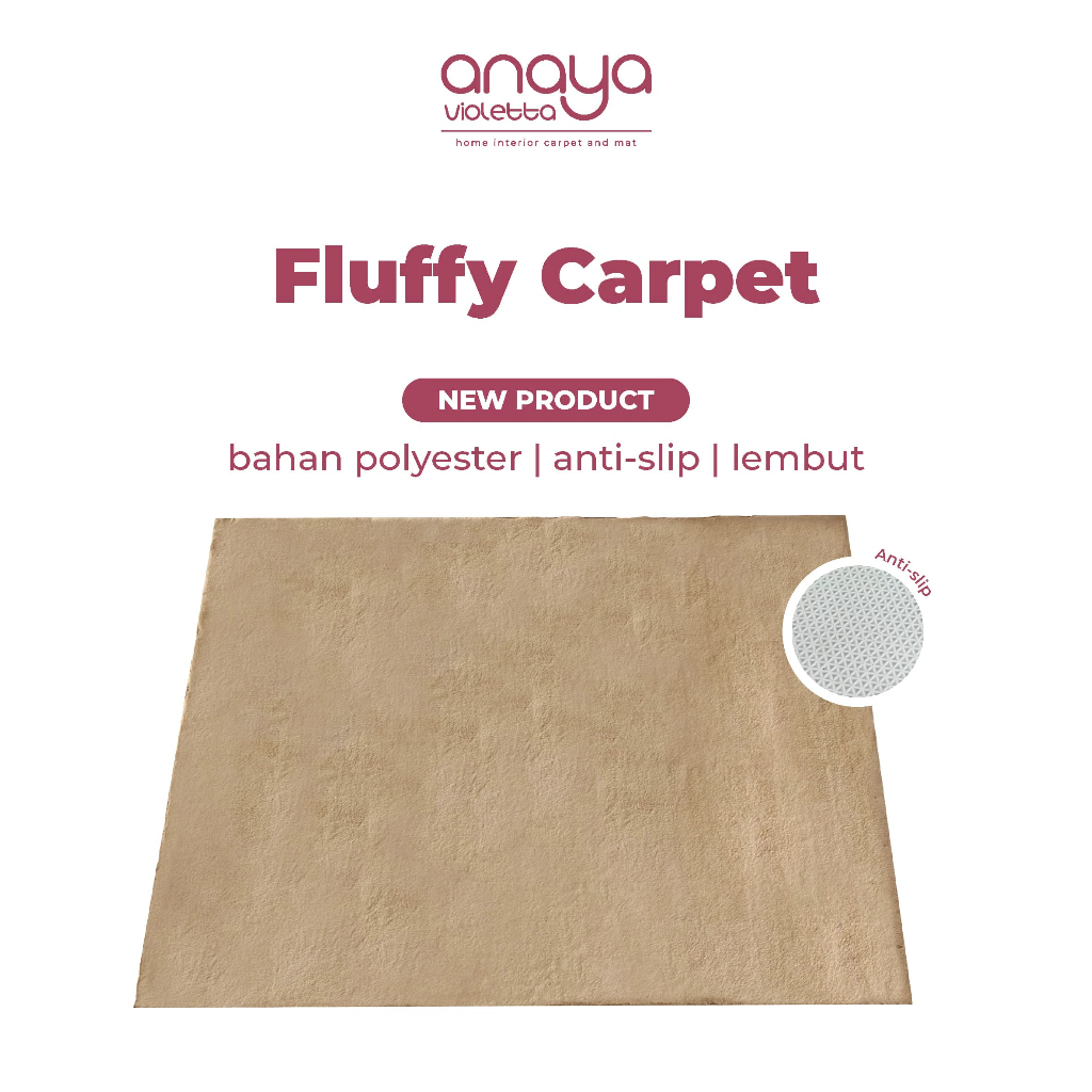 ANAYA Fluffy Carpet Bulu Kelinci 140X200 Cm/Karpet Bulu/Karpet Bulu Kelinci Tebal/Karpet Bulu Lembut