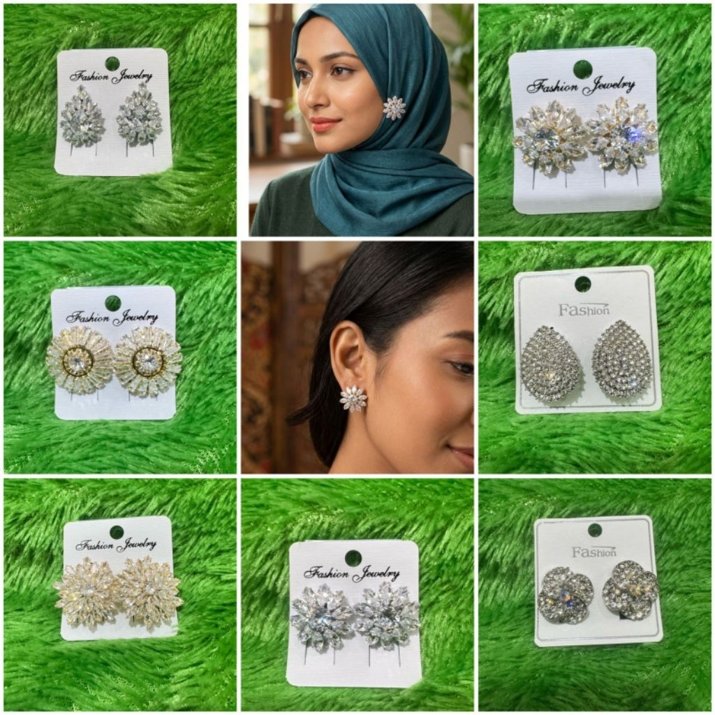 Anting/Anting jepit/Anting hijab/Anting