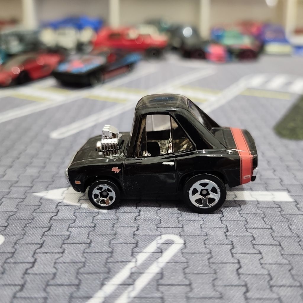 HOT WHEELS LOOSE 70 DODGE CHARGER HITAM STRIPPING MERAH TOONED