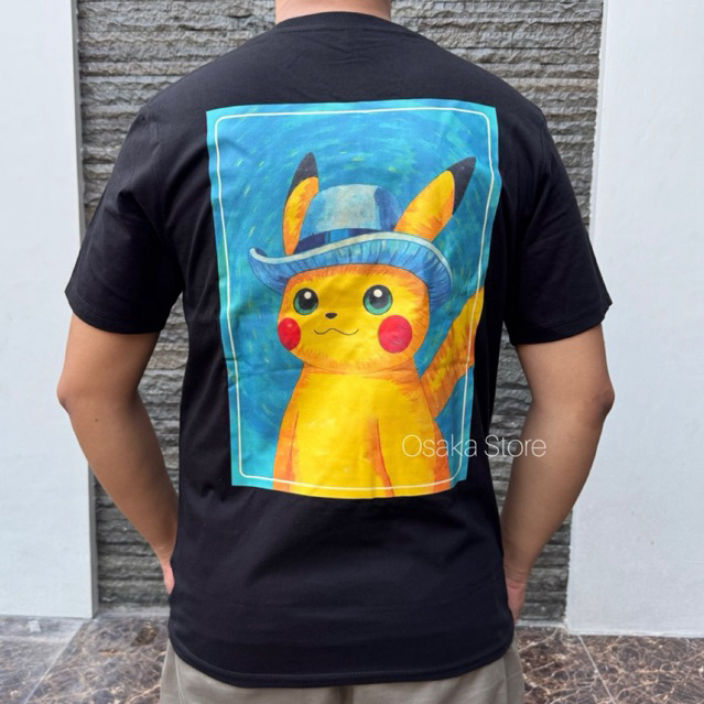 Baju Pokemon Pikachu Van Gogh Kaos Anime