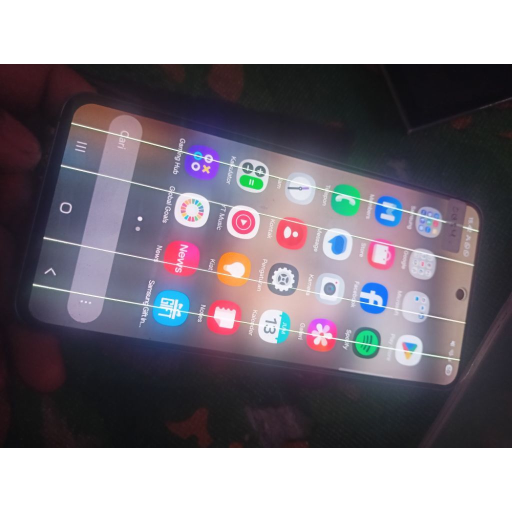 Lcd Samsung S21Fe original copotan 4 garis
