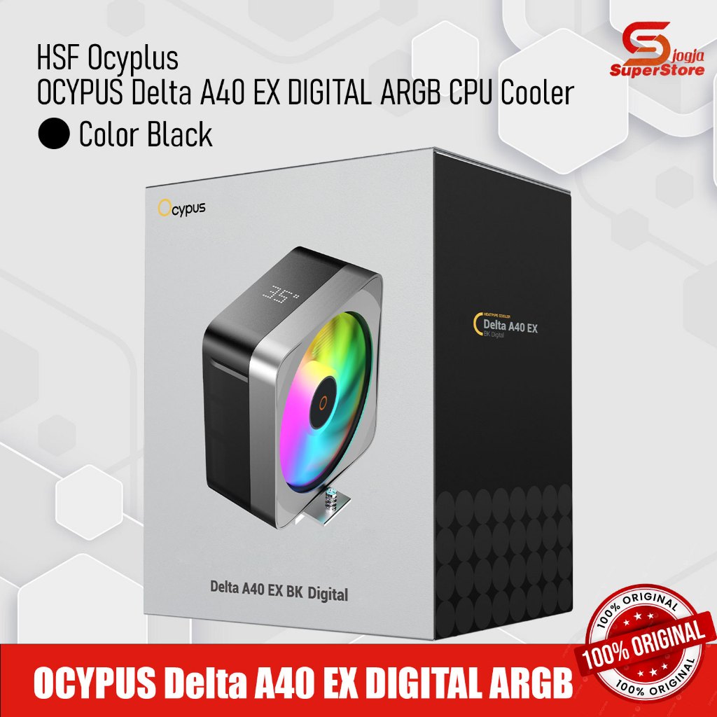 OCYPUS Delta A40 EX DIGITAL ARGB CPU Cooler Black