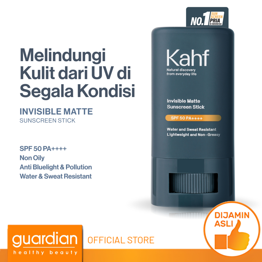 Kahf Sunscreen Stick Invisible Matte (30ml) SPF 50 PA++++ Water and Sweat Resistant for Sensitive an