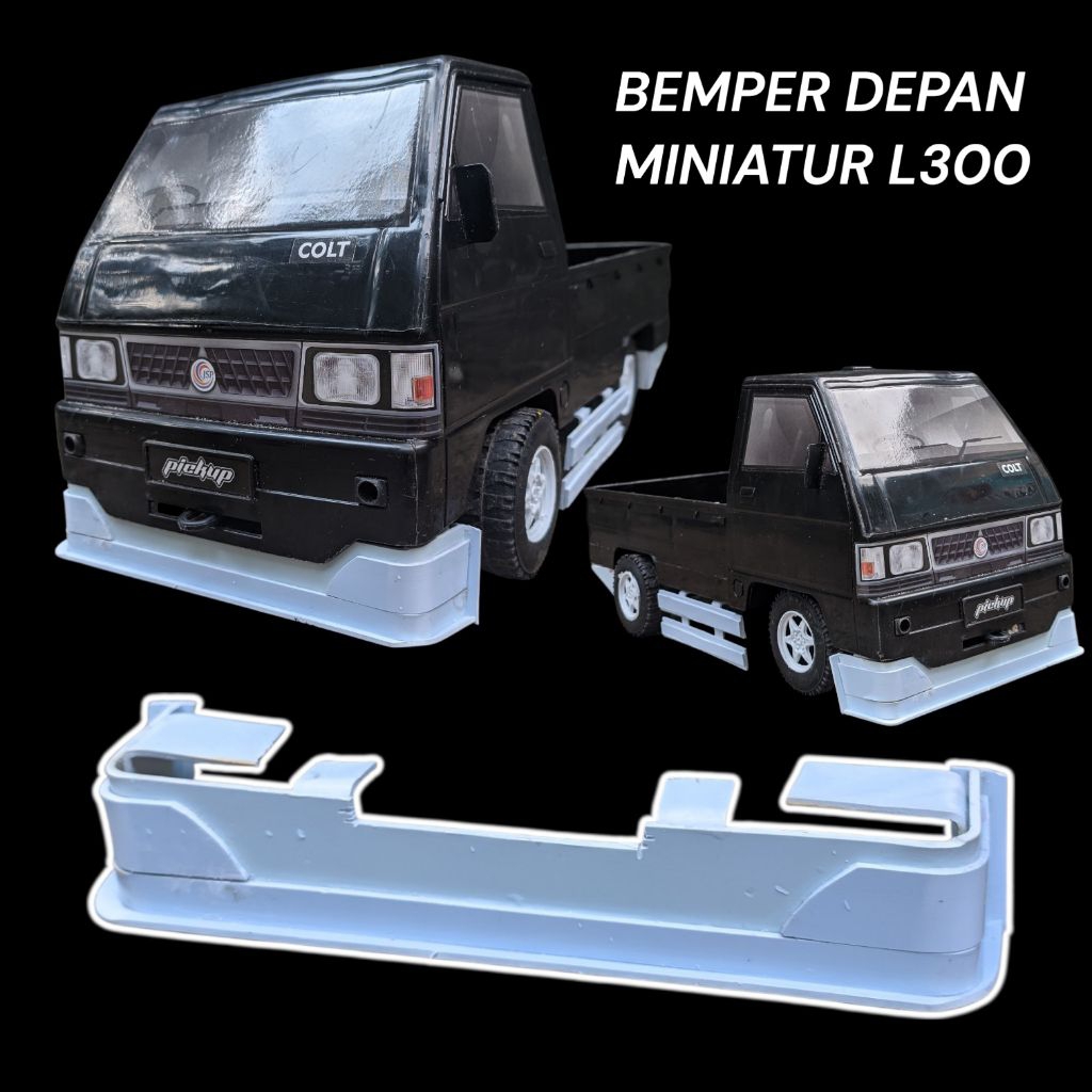Bemper Depan Miniatur mobil L300 Bahan PVC