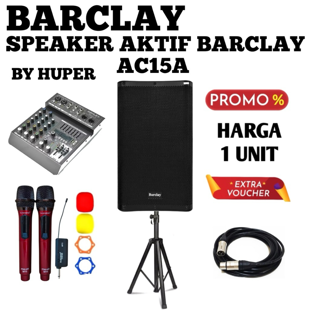 Speaker Aktif Barclay Ac15a Original Speaker 15inch Barclay