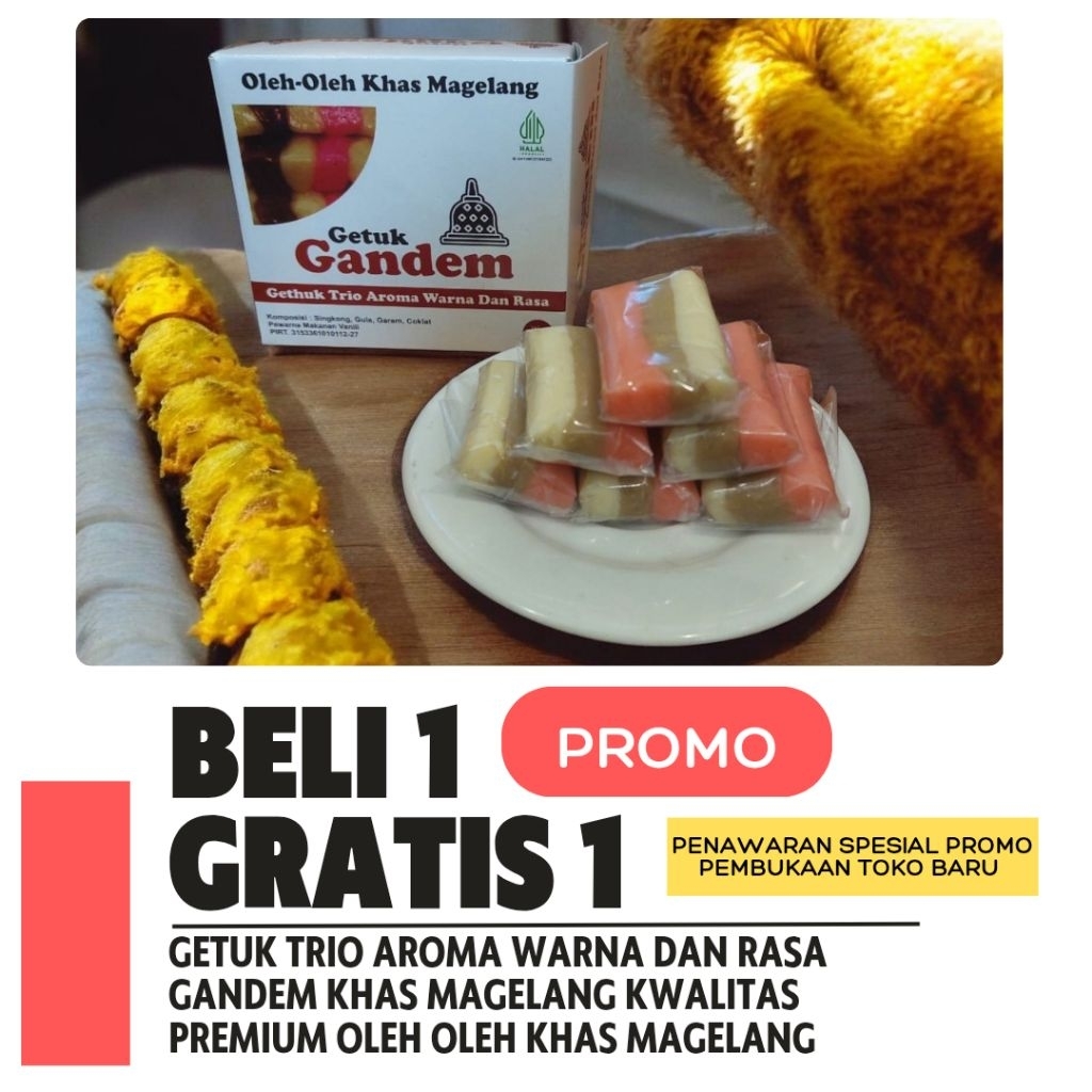 asli getuk trio aroma warna dan rasa gandem oleh oleh khas Magelang kwalitas premium getuk nomer sat