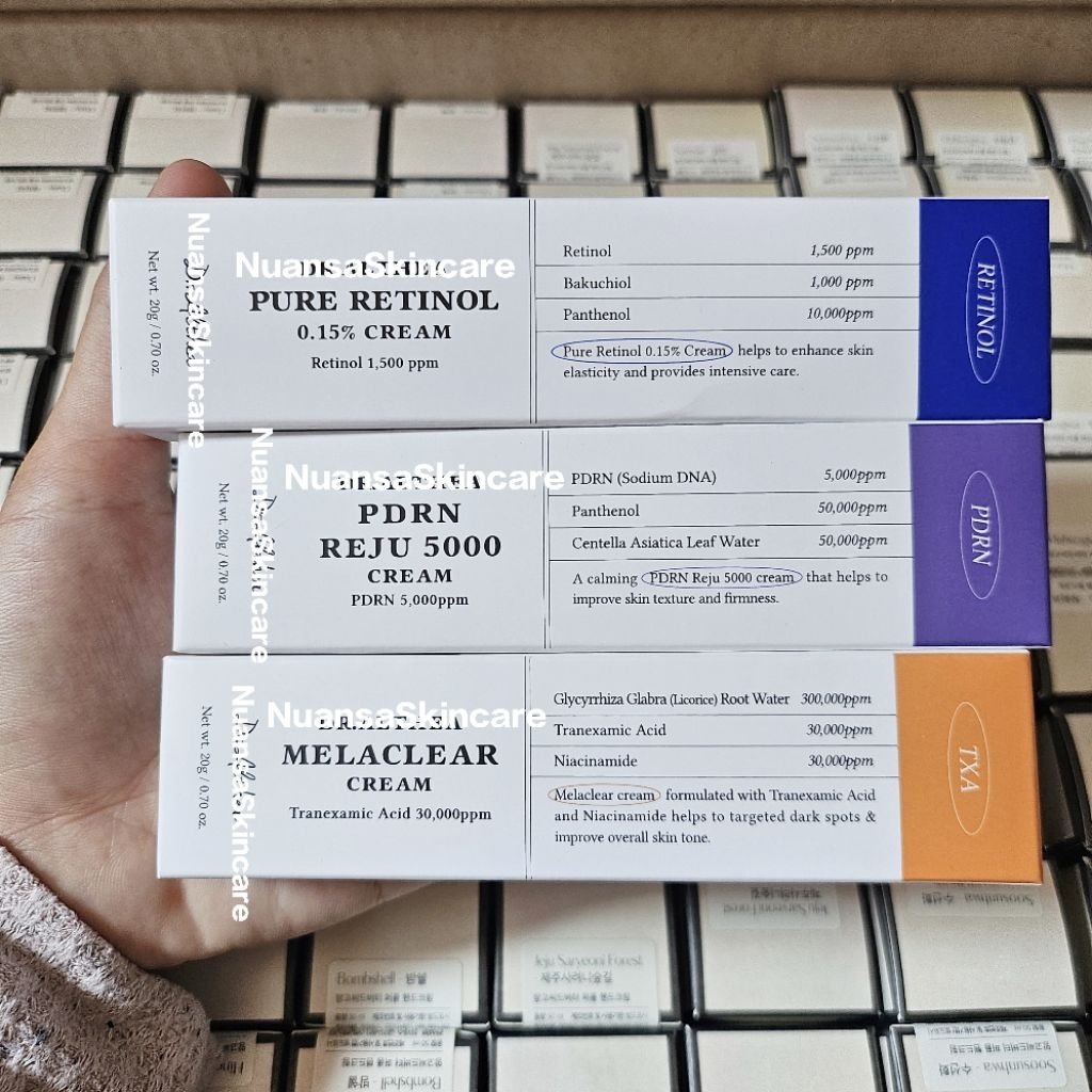 Dr. Althea PDRN Reju 5000 Cream / dr althea melaclear cream / dr althea pure retinol 0.15% cream