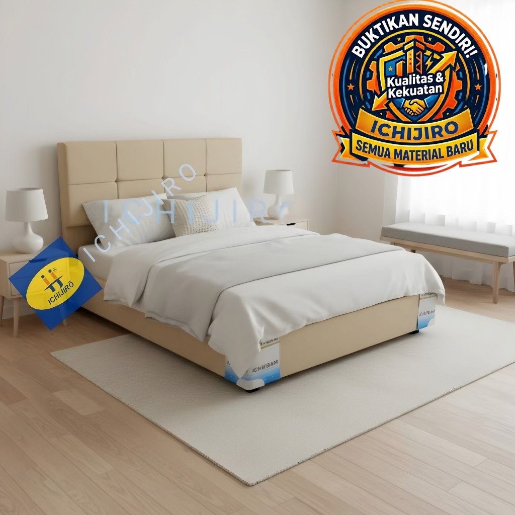 ICHIJIRO Divan Sandaran Kasur 90x200 100x200 140x200 160x200 180x200 180x200 200x200 Dipan Headboard