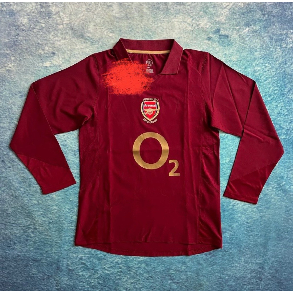 Jersey Kaos Baju Sepak Bola Arsenal Home Away 3rd Third Merah Marun Henty Retro Klasik Classic Jadul