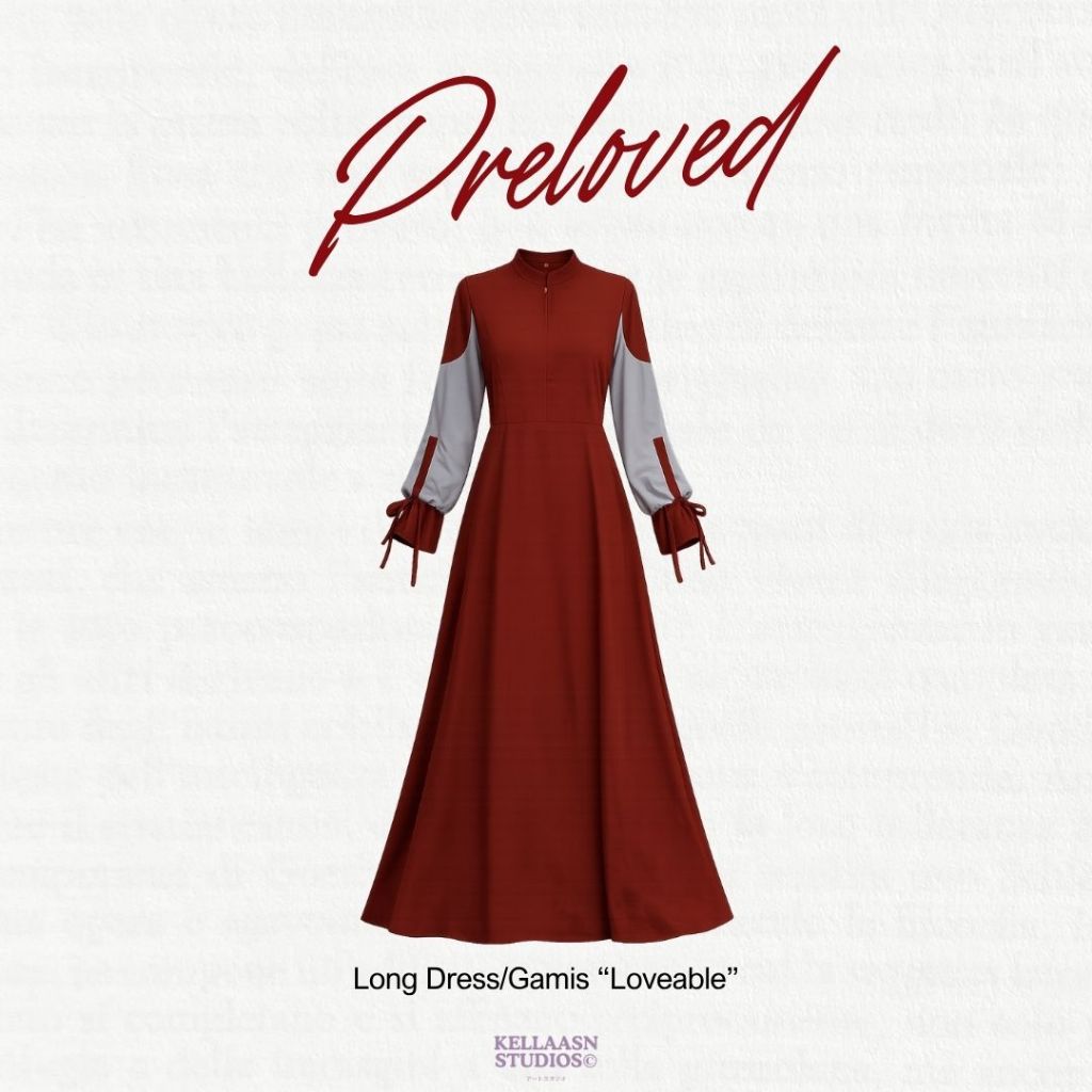 [PRELOVED] Long Dress/Gamis "Loveable" Wanita