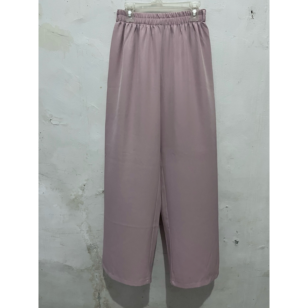 celana bahan pink second