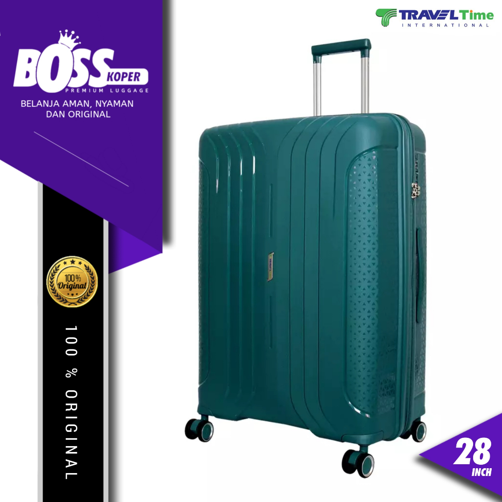 TRAVEL TIME koper 28 inch hardcase besar tsa lock expandable kuat tahan benturan