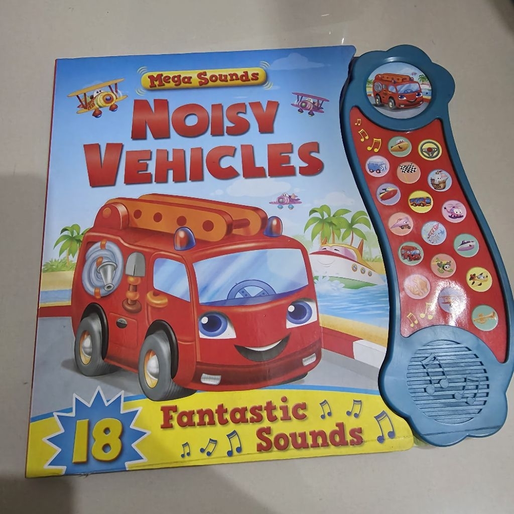 PRELOVED IGLOOBOOKS SOUND BOARD BOOK NOISY VEHICLES MEGA SOUNDS BUKU CERITA ANAK BAHASA INGGRIS FIRE