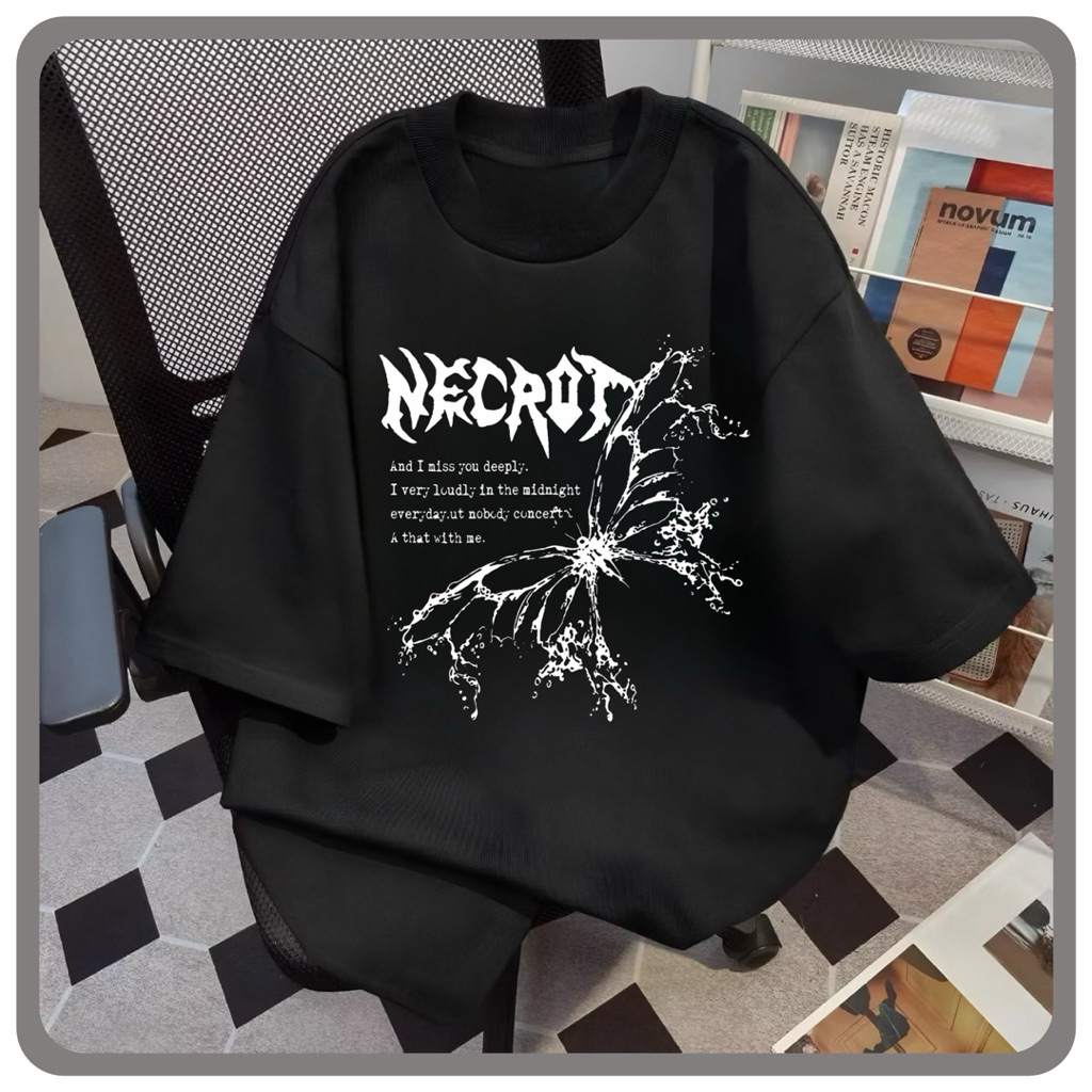 Baru Kaos Distro Pria Wanita Tshirt Motif Necrot Kaos Unisex Keren