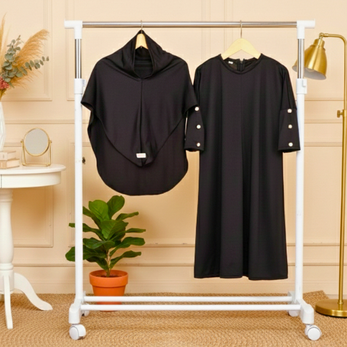 Gamis Anak Perempuan Abaya Hitam Umur 3 10 Tahun