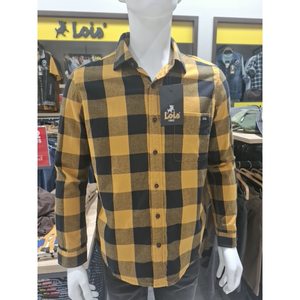 kemeja lois 100% Original slim fit