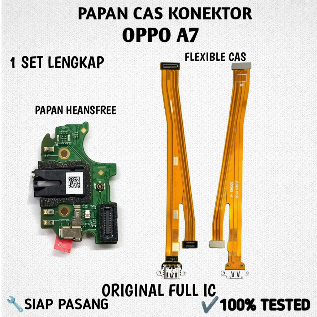 papan cas oppo A7 original konektor handsfree pcb flexible full ic cherger board fleksible pengganti