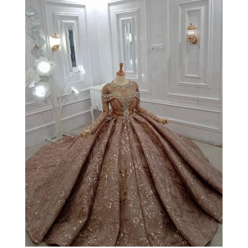 gaun pengantin/gaun pengantin barbie/gaun bekas/baju pengantin prelove
