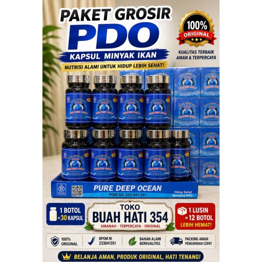 PDO 1 Lusin Free Hadiah | Minyak Ikan PDO(Pure Deep ocean)