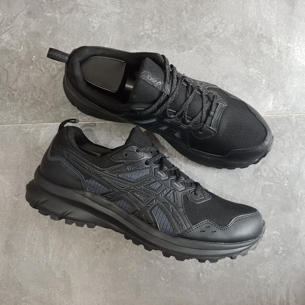 ( Size 43 )Asics Trail Scout 3 Triple Black Original