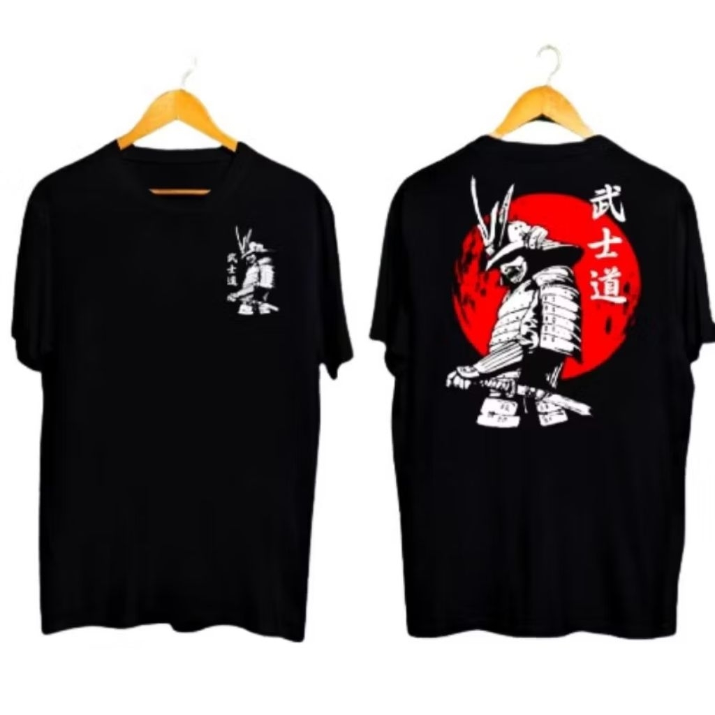 Kaos Samurai Jepang Baju Distro Ukuran S M L XL