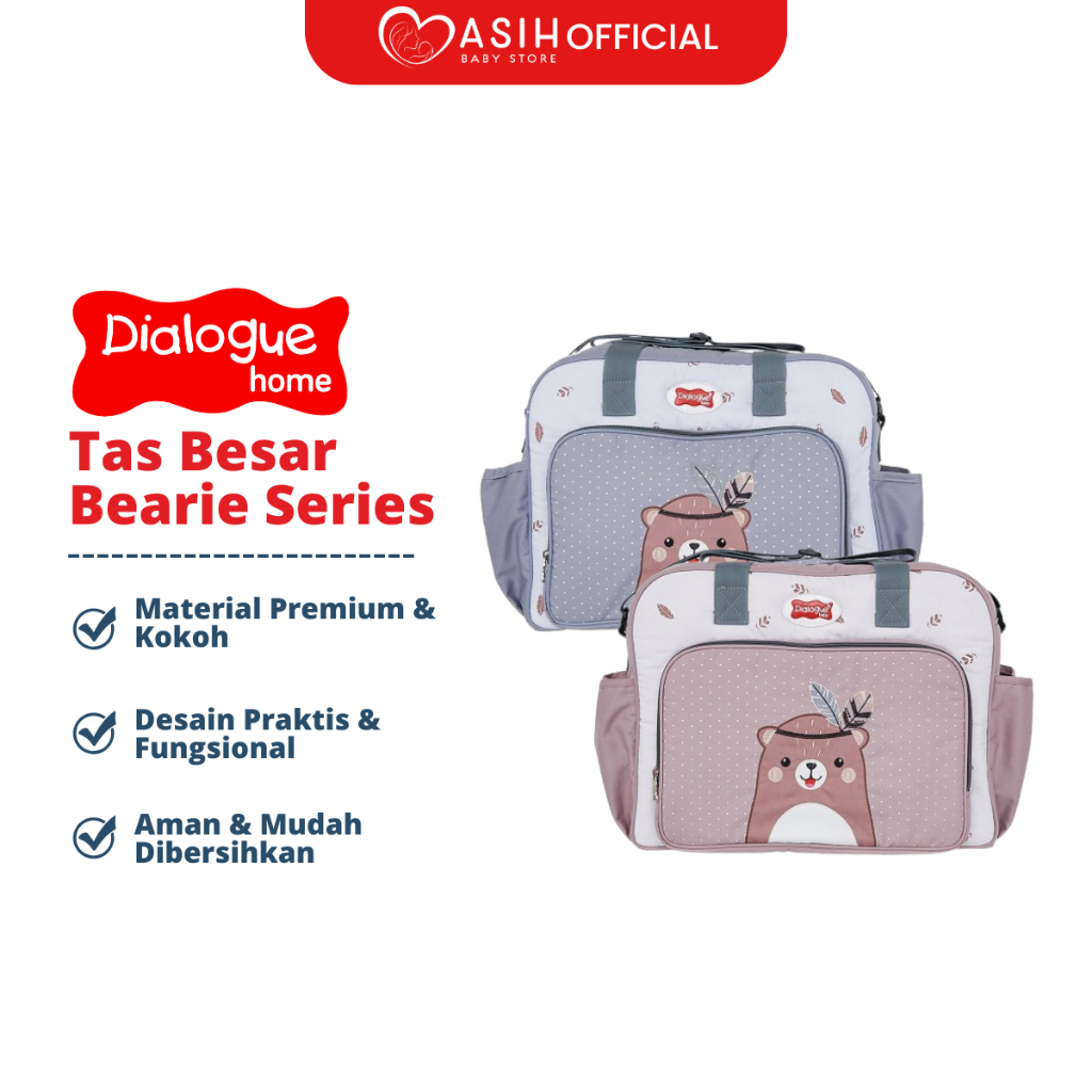 Dialogue Baby Tas Perlengkapan Bayi Besar Diaper Bag Bearie Series DGT7315
