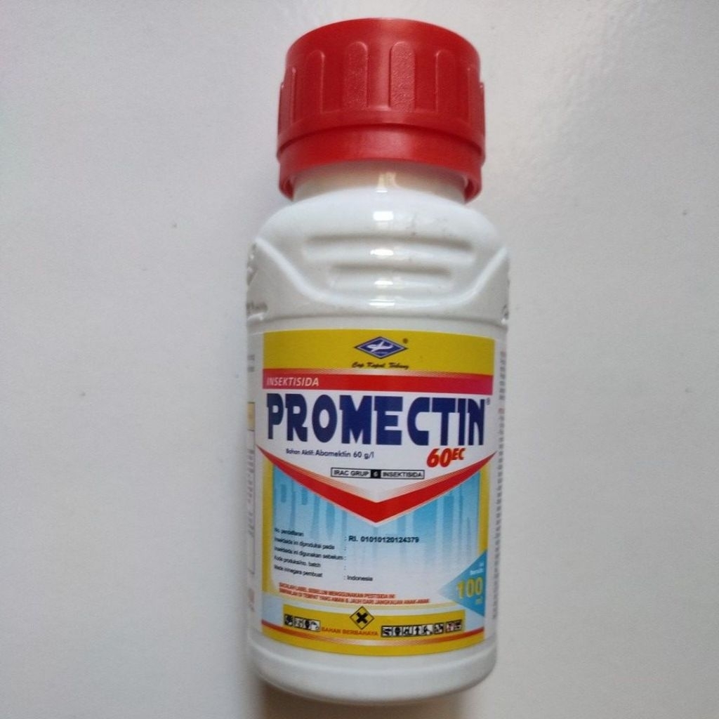 Promectin 60EC 100 ml abamektin dosis tinggi insektisida akarisida anti keriting, serangga, ulat gra