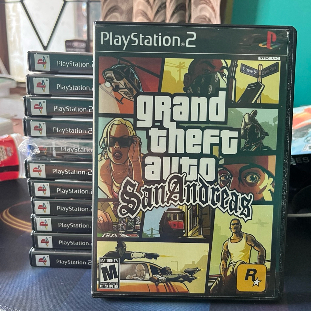 Gran Theft Auto San Andreas (NTSC U/C) PS2 Original Game kaset cd ps 2 gta