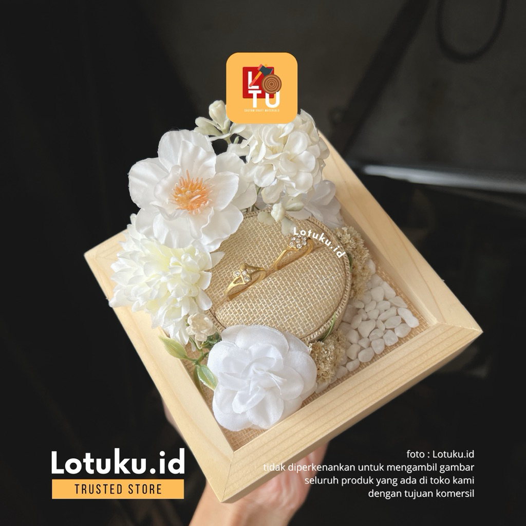 ring box kotak cincin I tempat cincin couple | tunangan lamaran pernikahan I ringbox rustic akrilik
