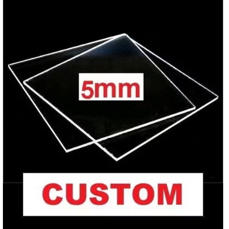 AKRILIK POTONGAN CUSTOM 5MM BENING / ACRYLIC CUSTOM / AKRILIK LEMBARAN merek MARGA CIPTA