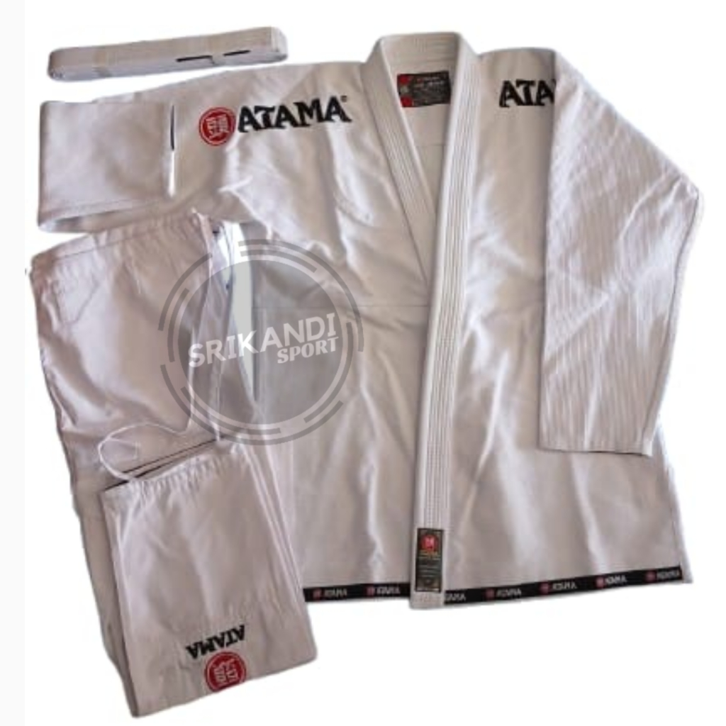 Gi BJJ ATAMA | Dogi Seragam Brazillian Jujitsu Judo Putih White Jiujitsu - SRIKANDI Sport