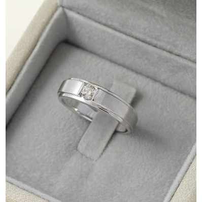 Cincin Nikah Palladium 5% Murah Anti Karat - Cincin Kawin Tunangan Couple Pria Muslim Simple Elegant