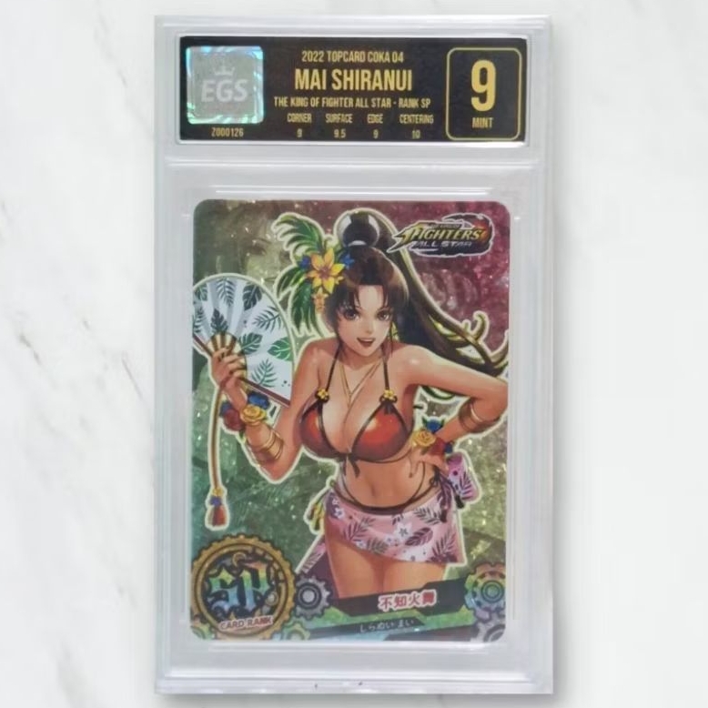 Kartu CCG The King Of Fighter All Star SP Topcard Coka 04 Grading EGS 9