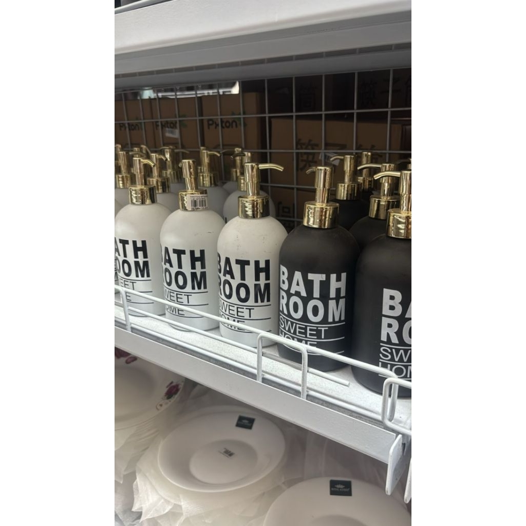 Botol pump doff kaca sabun cair 400ml