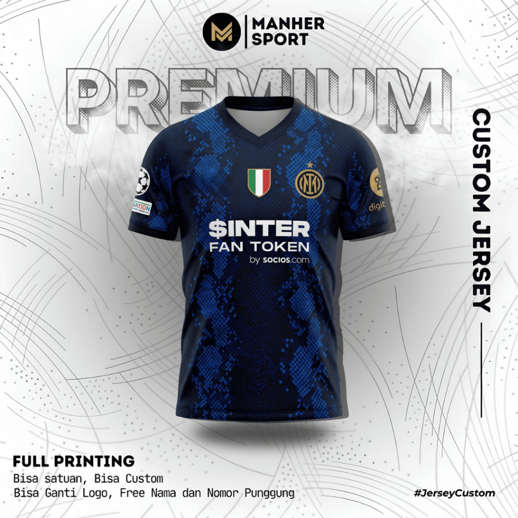 Jersey Inter Milan Home 2021 2022 Full Printing Custom