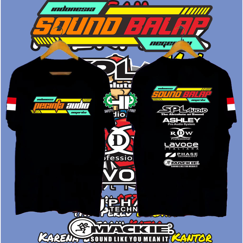 KAOS SOUND BALAP PECINTA AUDIO/ kaos Distro SOUND BALAP PECINTA AUDIO kaos Pria dan Wanita
