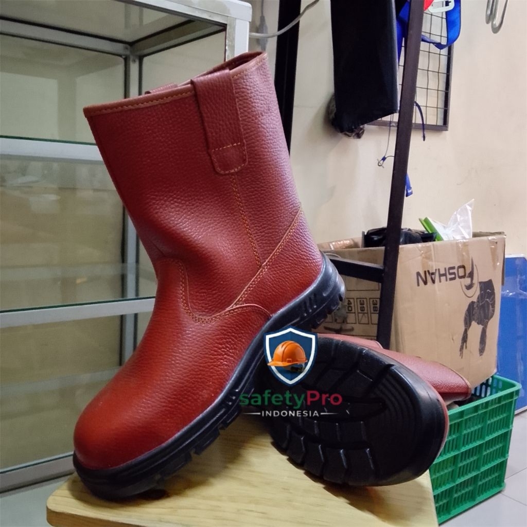 Sepatu Safety Kent Borneo ORIGINAL - Sepatu Safety Kent Borneo Coklat Kulit Asli ORIGINAL 100%