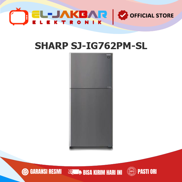 SHARP SJ-IG762PM-SL Grand Vetro II 570L Refrigerator - SJ-IG762PM-SL, J-Tech Inverter & Deep Freezin