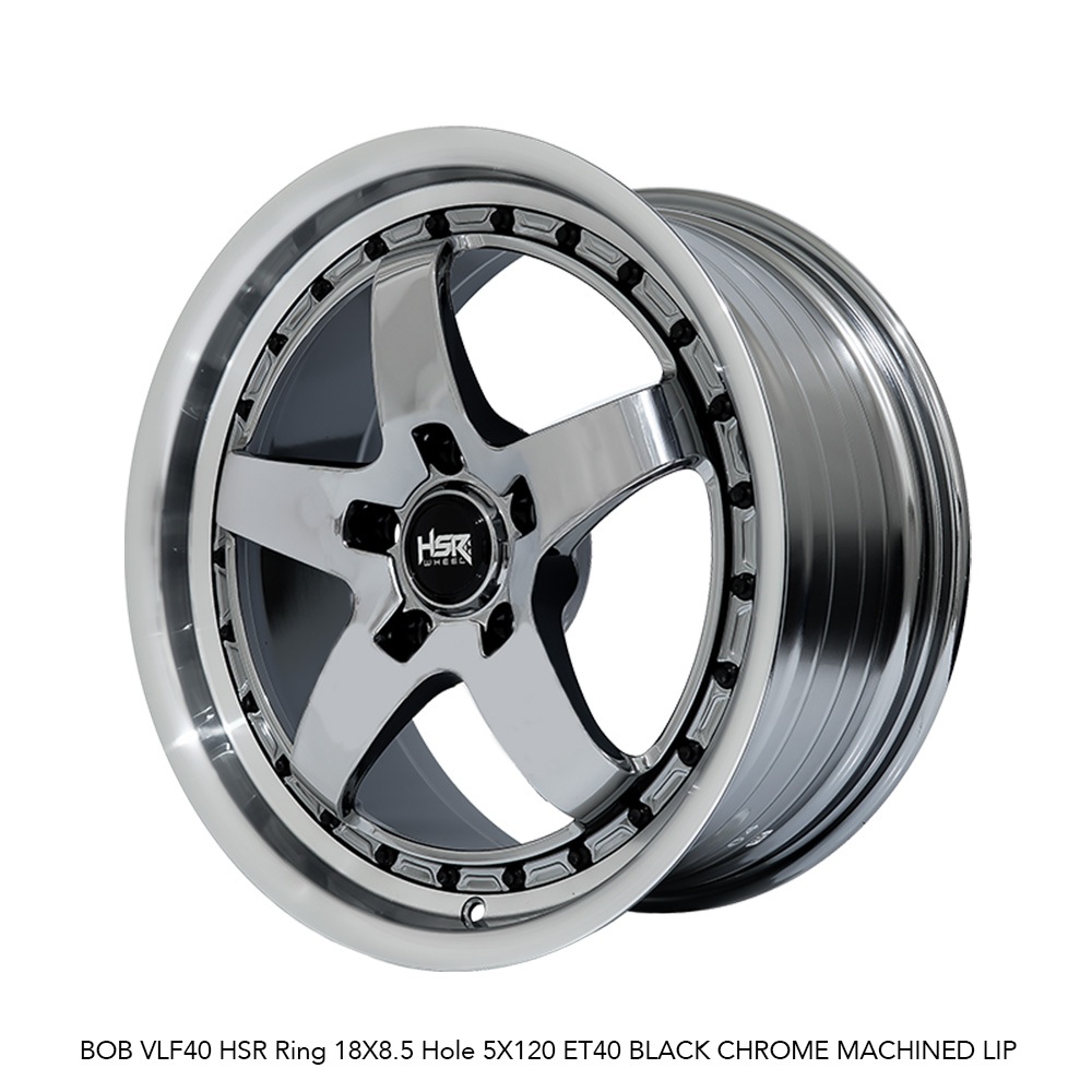 Velg Mobil HSR BOB R18 Lubang 5 Alloy 18 Inch 85/95 5x12040/38 untuk BMW