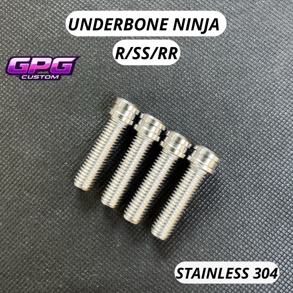 BAUT STEP DEPAN UNDERBONE NINJA R SS RR STAINLESS HANDMADE