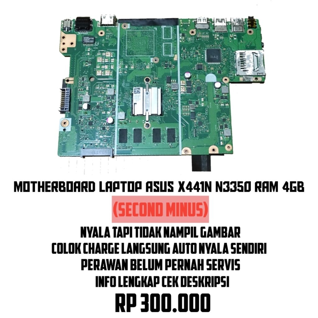Motherboard Laptop ASUS X441N N3350 Ram 4GB ORI Copotan (MINUS)