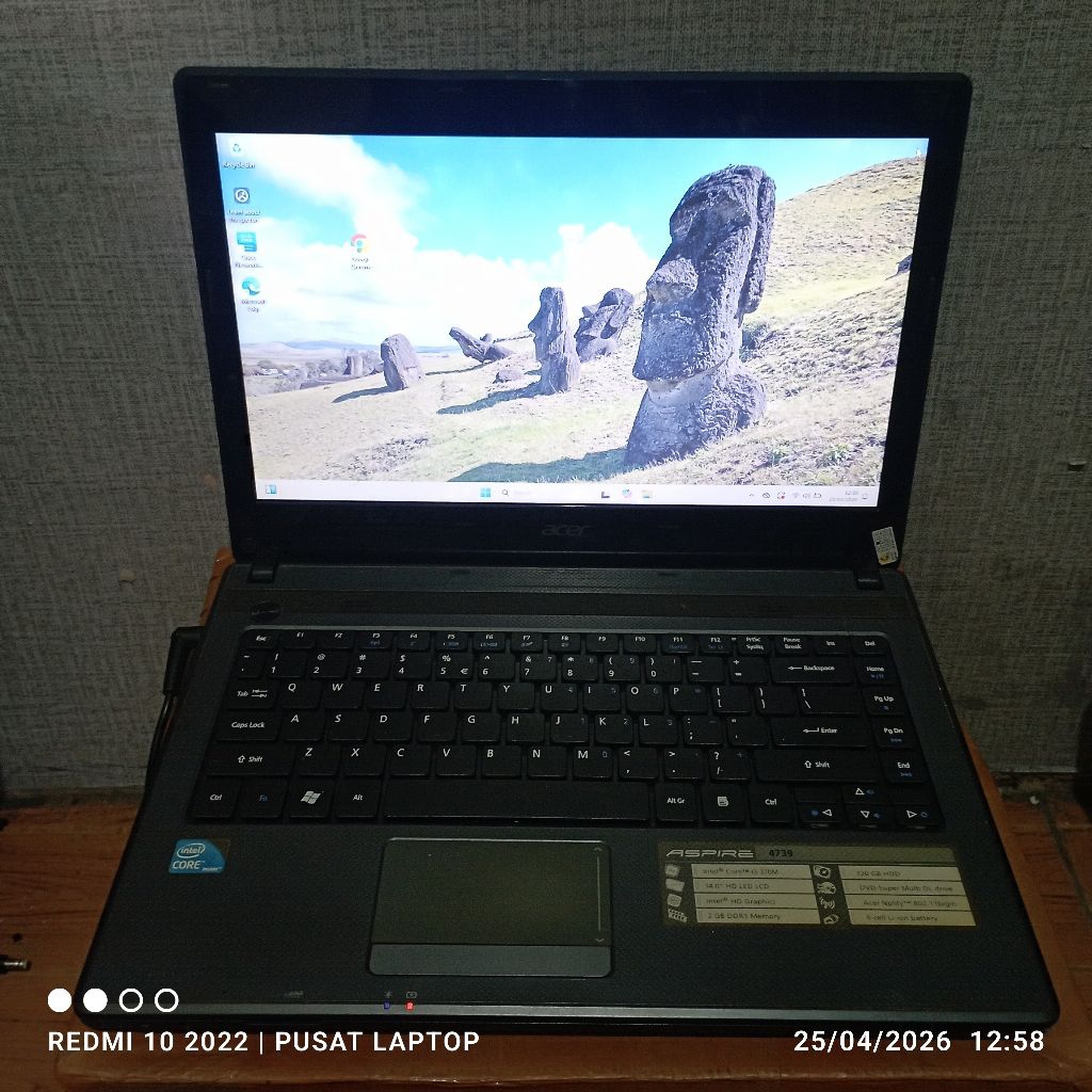 Laptop Acer Aspire 4739 series Intel coreTM i3 Ram4gb Lcd14in HDD320gb Lcd14in Mesin normal tested C