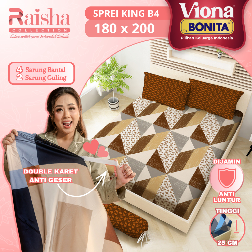 RC Sprei Bonita Viona B4 King Size 180x200cm