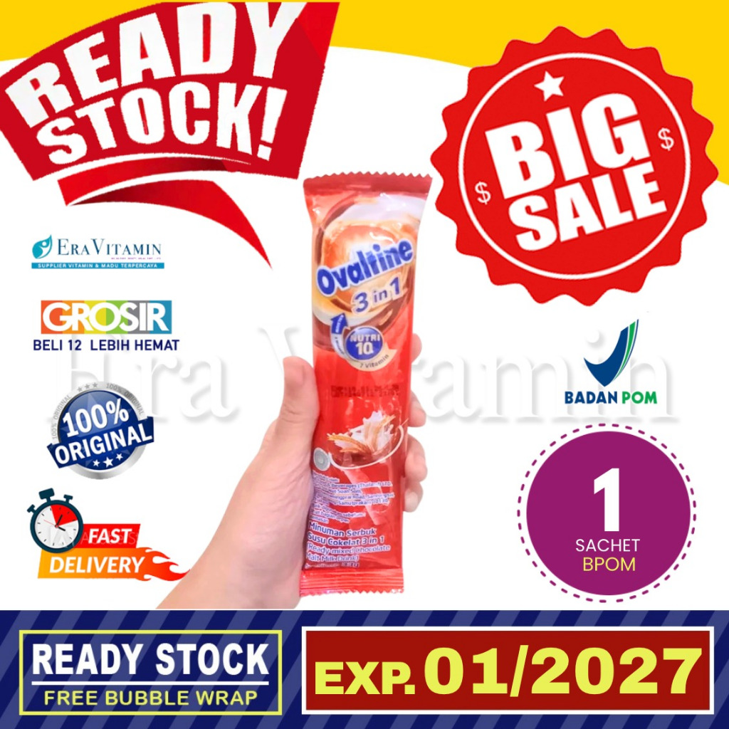 Ovaltine 3 in 1 Susu bubuk  iced choco Ovaltin (ECER)