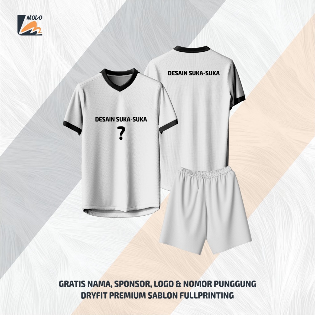 Jersey Bola Custom Printing Full Print Desain Sendiri Suka Suka Gratis Nama Nomor Logo Sponsor Baju 