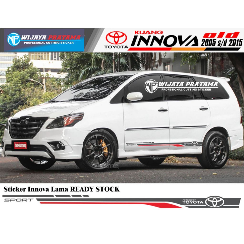 STICKER STIKER AKSESORIS INNOVA LAMA STICKER MOBIL TOYOTA INNOVA LAMA KEREN