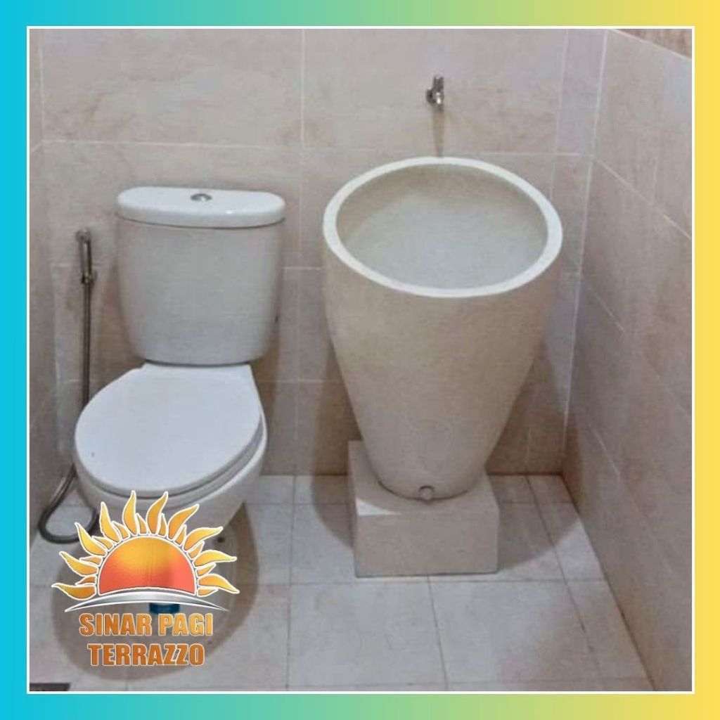 Bak mandi teraso model bakul miring